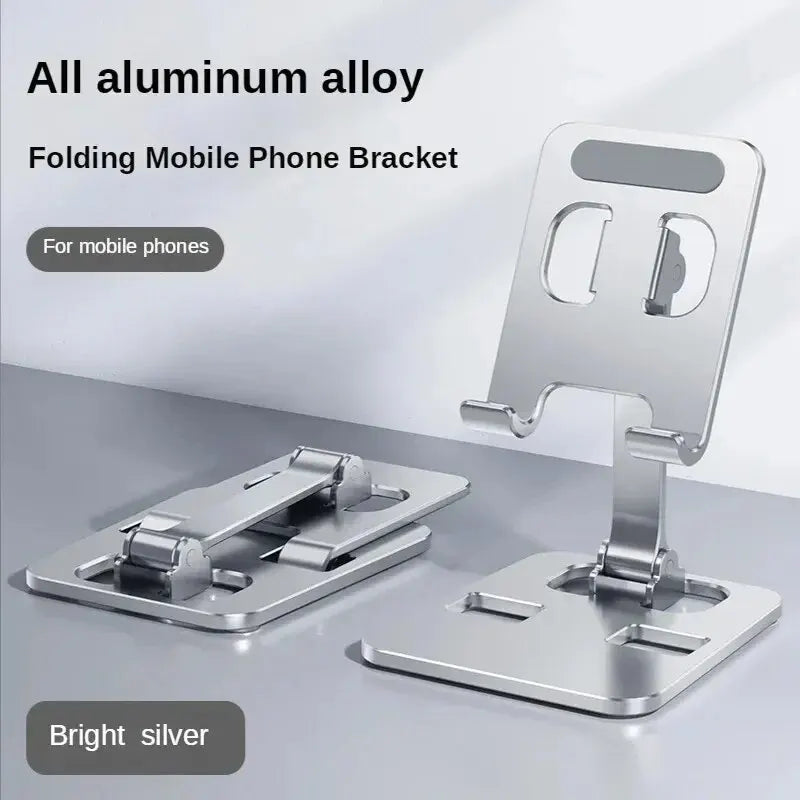 Universal Aluminum Alloy Portable Tablet and Phone Holder – Foldable and Adjustable Desk Stand