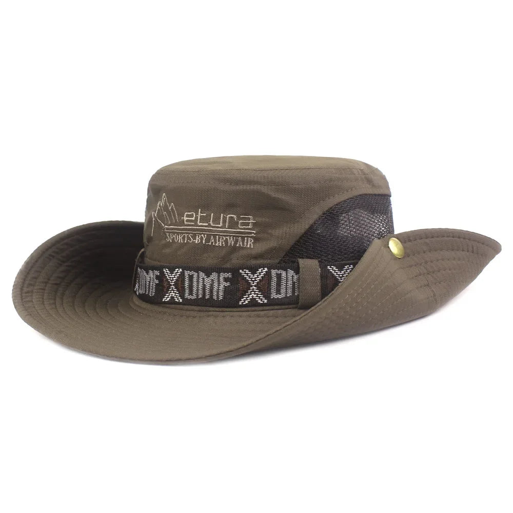 Men's Summer Bucket Hat – UV Protection Wide Brim Panama Hat for Outdoor Activities