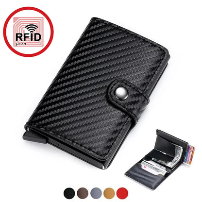 CEXIKA RFID-Blocking PU Leather Card Holder - Slim, Secure, and Stylish Wallet for Men