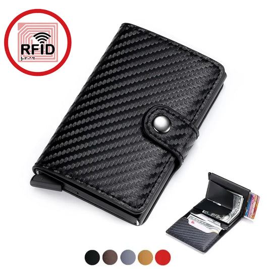 CEXIKA RFID-Blocking PU Leather Card Holder - Slim, Secure, and Stylish Wallet for Men