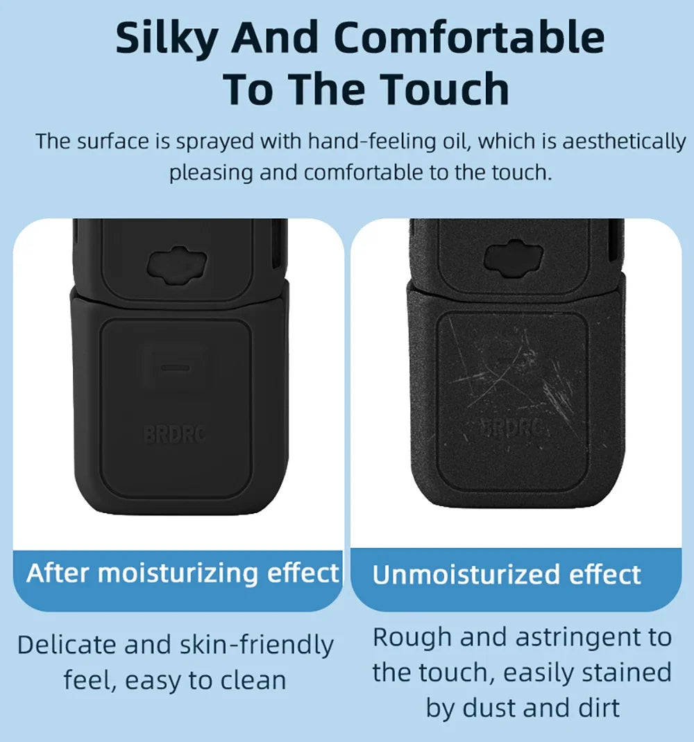 BRDRC Silicone Case for DJI Osmo Pocket 3 - Protective Cover with Anti-Scratch and Anti-Bump Design