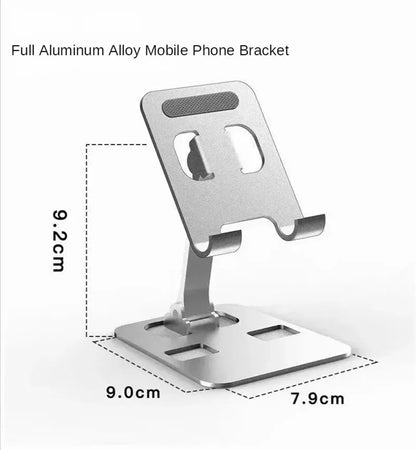 Universal Aluminum Alloy Portable Tablet and Phone Holder – Foldable and Adjustable Desk Stand