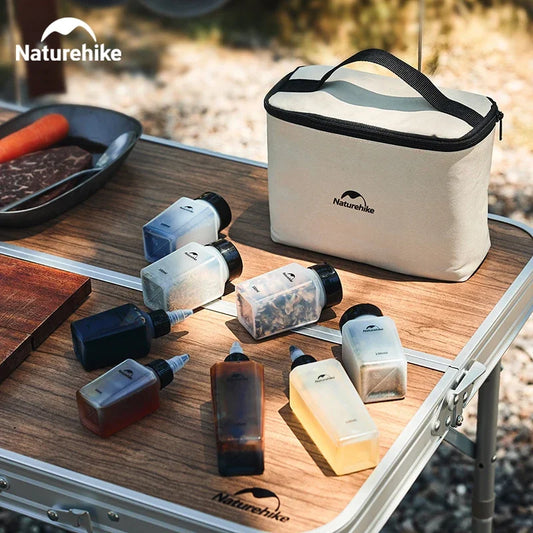 Naturehike Camping Kitchen Seasoning Jar Set - Portable Spice Container for Outdoor Cooking and BBQs
