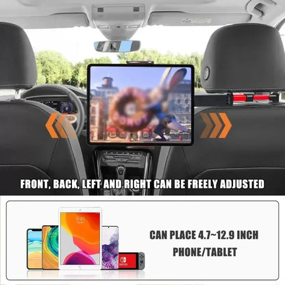 Universal Car Headrest Tablet Holder - Compatible with 4.7"-12.9" Devices