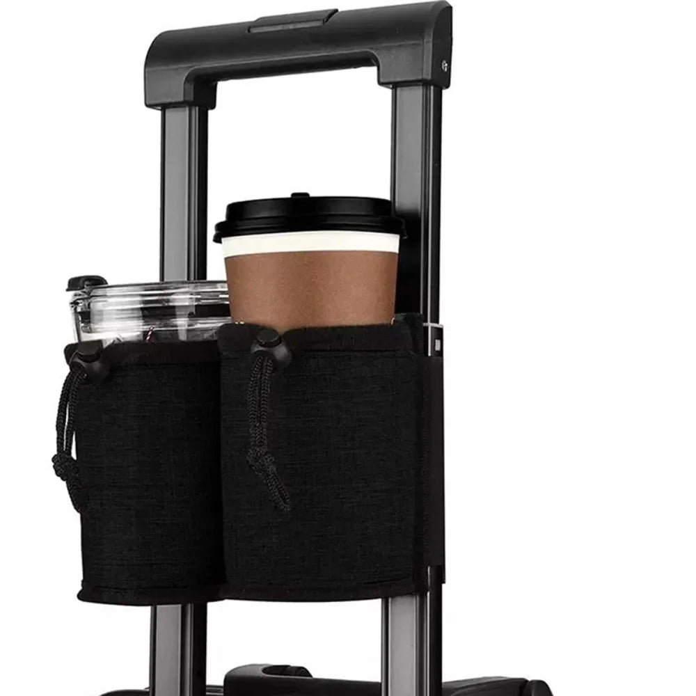Durable Luggage Cup Holder Attachment – Hands-Free Drink Holder for Suitcases
