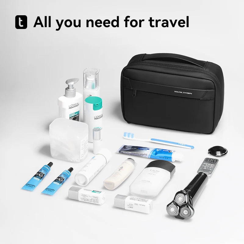 Men's Waterproof Travel Toiletry Bag – Dry/Wet Separation Business Trip Organizer