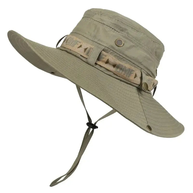 Men's Summer Bucket Hat – UV Protection Wide Brim Panama Hat for Outdoor Activities