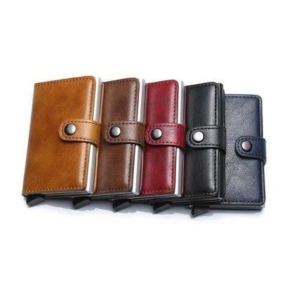 CEXIKA RFID-Blocking PU Leather Card Holder - Slim, Secure, and Stylish Wallet for Men
