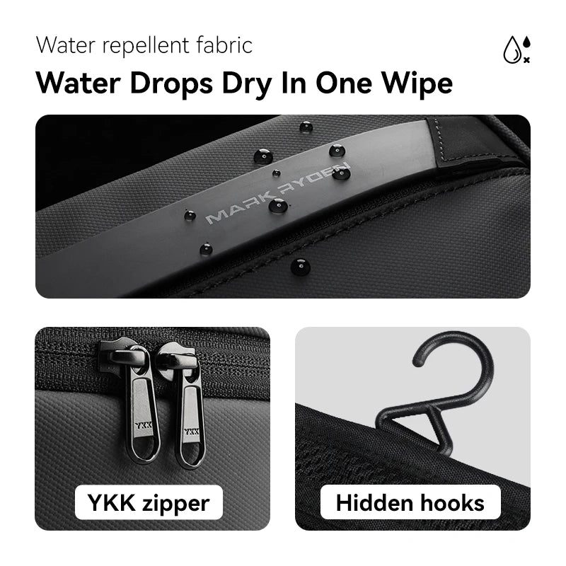 Men's Waterproof Travel Toiletry Bag – Dry/Wet Separation Business Trip Organizer