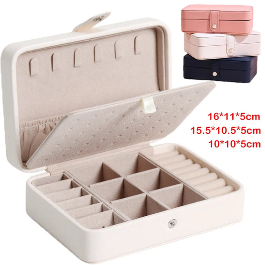 Korean-Inspired Exquisite Portable Jewelry Storage Box - Elegant and Practical for Travel