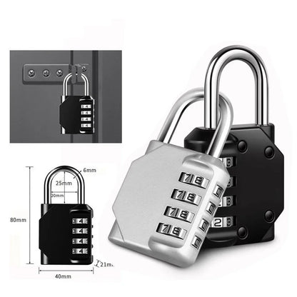 4-Digit Combination Lock – Waterproof and Heavy Duty Padlock for Outdoor and Indoor Use