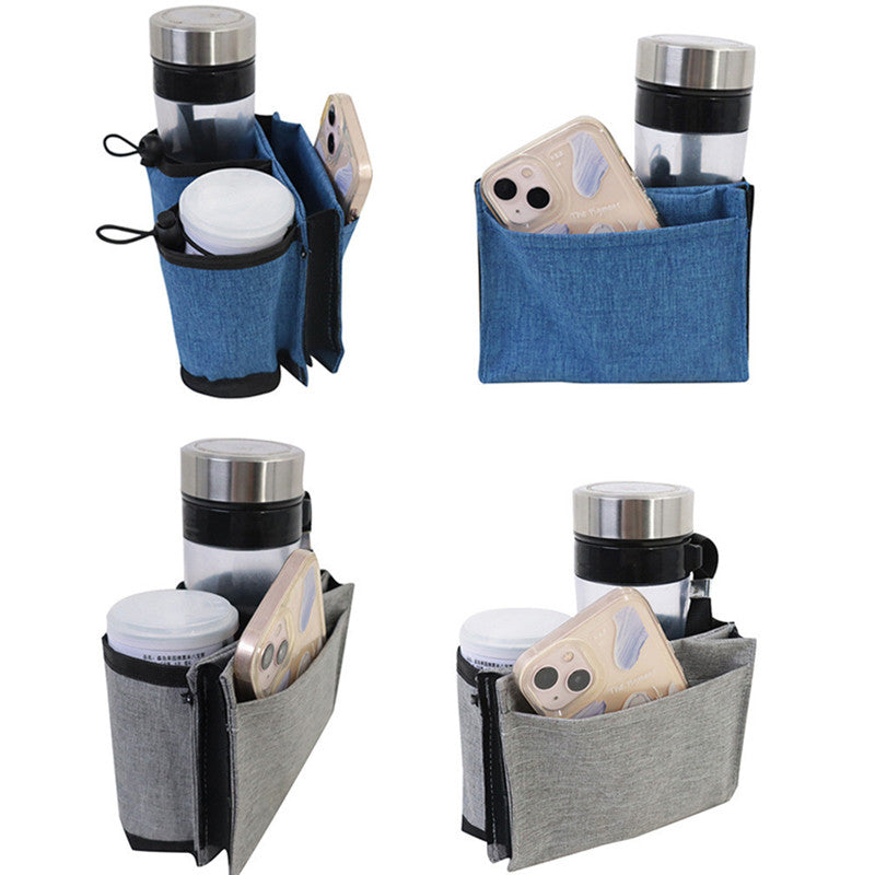 Luggage Travel Cup Holder - Hands-Free, Durable Drink Bottle Bag for All Suitcase Handles