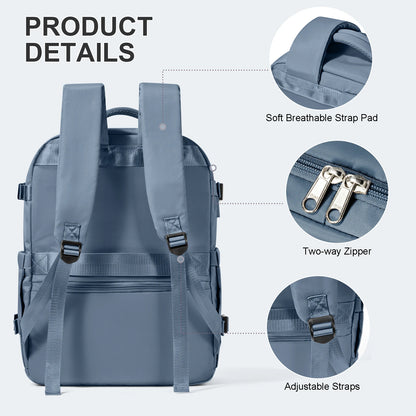 FLCC Large Capacity Travel Laptop Backpack for Women and Men - Airline-Approved Cabin Backpack for EasyJet and Ryanair