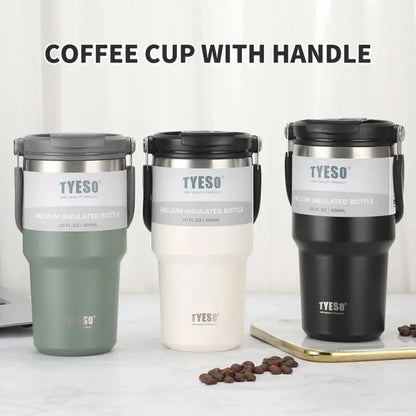 Tyeso Double-Layer Insulated Stainless Steel Coffee & Ice Cream Cup – Large Capacity for Hot and Cold Drinks