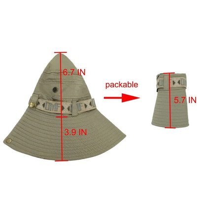 Men's Summer Bucket Hat – UV Protection Wide Brim Panama Hat for Outdoor Activities