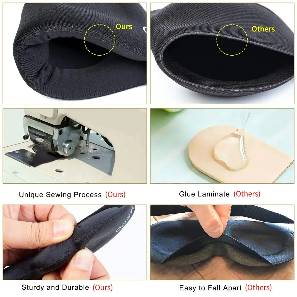 Eye Mask for Sleeping & Travel with 3D Contoured Design – Block Out Light and Enhance Sleep Quality