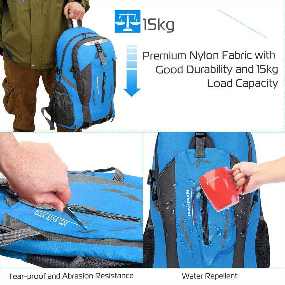 Men's Large Capacity Outdoor Backpack – Lightweight, Waterproof Travel & Hiking Bag