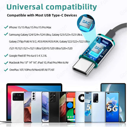USB Type-C HiFi Stereo Earbuds with Volume Control and Mic – Wired In-Ear Headphones for Galaxy S24, iPhone 15 Pro Max, and More