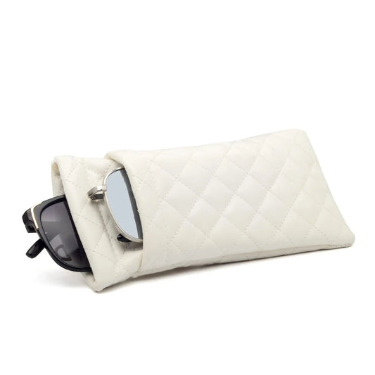 Double-Layer PU Leather Sunglasses Storage Bag – Waterproof High-End Portable Glasses Case