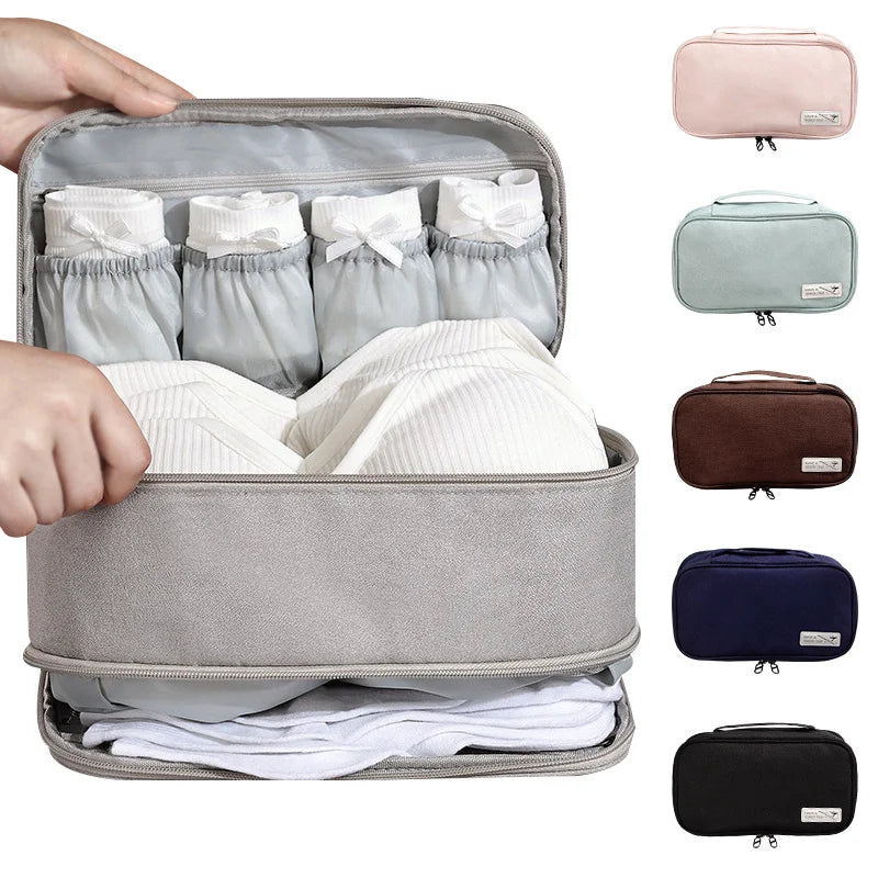 Portable Underwear Storage Bag – Waterproof Travel Organizer for Bras, Socks, and Clothing