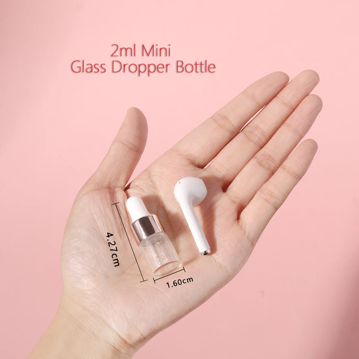 3-Piece 2ml Mini Glass Dropper Bottle Set - Perfect for Travel and DIY Beauty Products