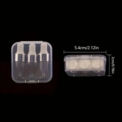 0.1oz (2ml) Mini Dropper Bottle – Refillable Essential Oil Vials for Travel, Perfume & DIY Cosmetics
