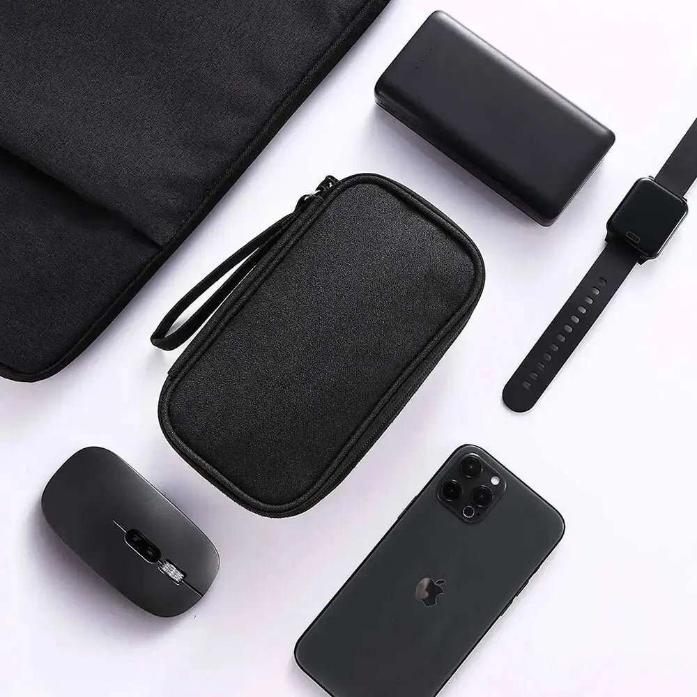 Portable Travel Organizer Bag – Waterproof Cable Storage Pouch with Double Layers
