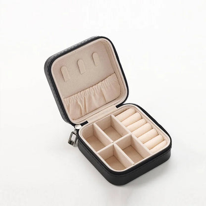 Portable Mini Jewelry Storage Box – Compact Leather Organizer for Travel and Everyday Use