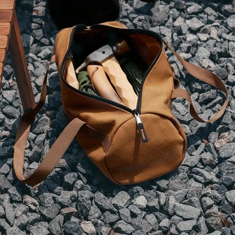 Large Capacity Cylinder Handheld Storage Bag - Durable, Thickened, and Perfect for Camping Essentials