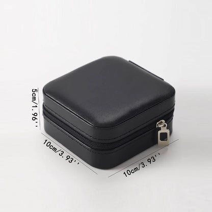 Portable Mini Jewelry Storage Box – Compact Leather Organizer for Travel and Everyday Use