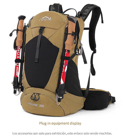 35L Mountaineering Backpack - Waterproof Outdoor Sports Bag for Men and Women, Ideal for Camping, Hiking, and Rain Protection