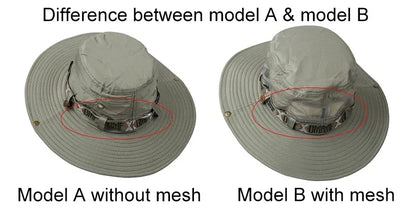 Men's Summer Bucket Hat – UV Protection Wide Brim Panama Hat for Outdoor Activities