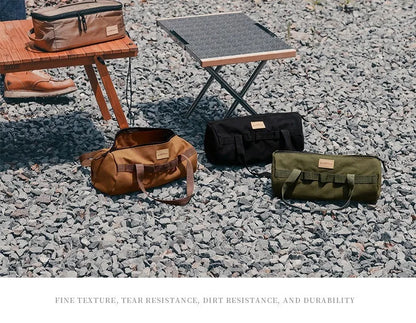 Large Capacity Cylinder Handheld Storage Bag - Durable, Thickened, and Perfect for Camping Essentials