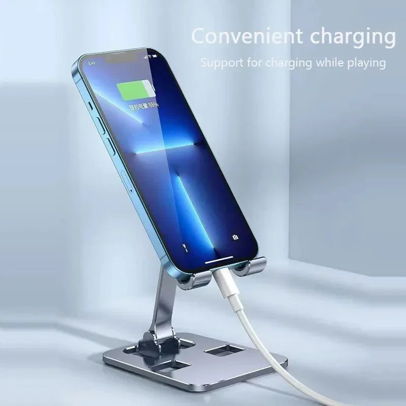 Universal Aluminum Alloy Portable Tablet and Phone Holder – Foldable and Adjustable Desk Stand