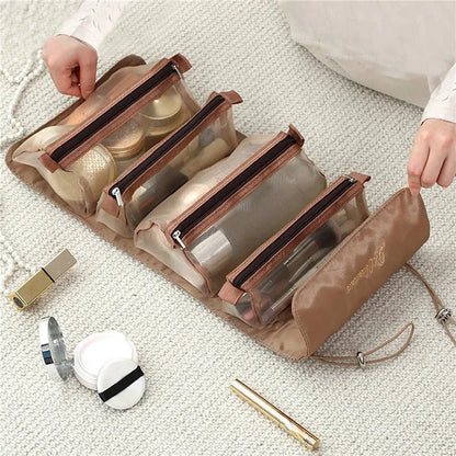 Detachable 4-in-1 Large Capacity Cosmetic Bag - Perfect Travel Companion