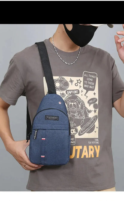 Men’s Large Capacity Crossbody Chest Bag – Fashionable, Durable, and Anti-Theft