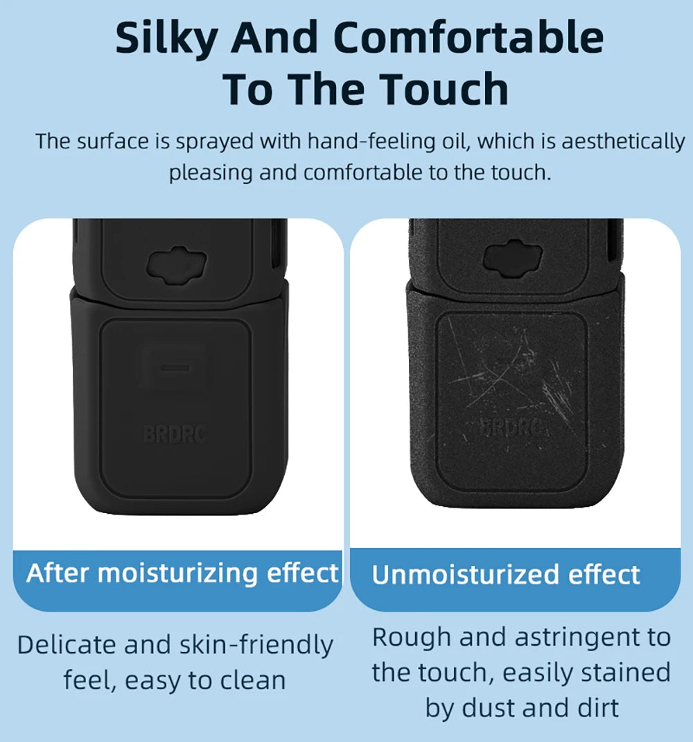 BRDRC Silicone Case for DJI Osmo Pocket 3 - Protective Cover with Anti-Scratch and Anti-Bump Design