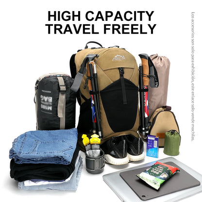 35L Mountaineering Backpack - Waterproof Outdoor Sports Bag for Men and Women, Ideal for Camping, Hiking, and Rain Protection