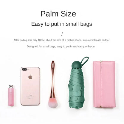 Compact & Stylish Capsule Umbrella for Sun & Rain Protection