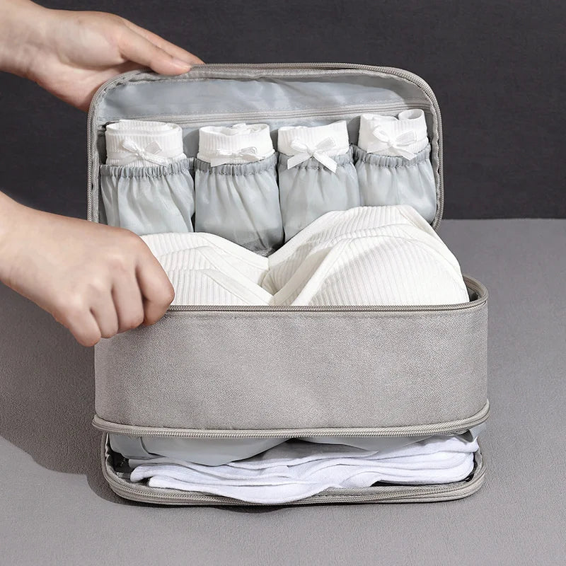 Portable Underwear Storage Bag – Waterproof Travel Organizer for Bras, Socks, and Clothing