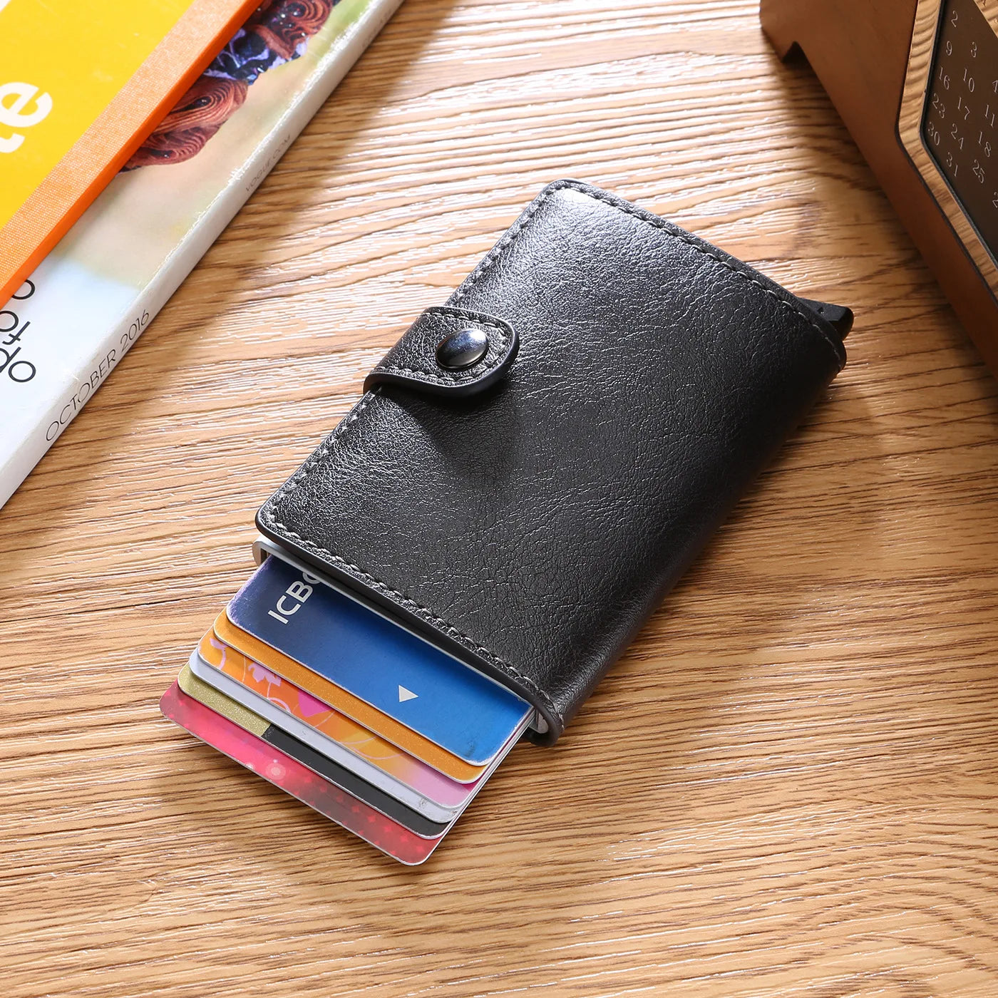 CEXIKA RFID-Blocking PU Leather Card Holder - Slim, Secure, and Stylish Wallet for Men