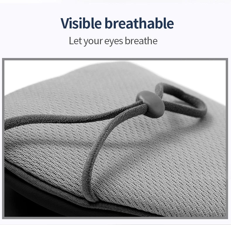 Korean-Style Ice Silk Dual-Use Sleeping Eye Mask – Warm & Cool, Adjustable, Breathable, Light-Blocking