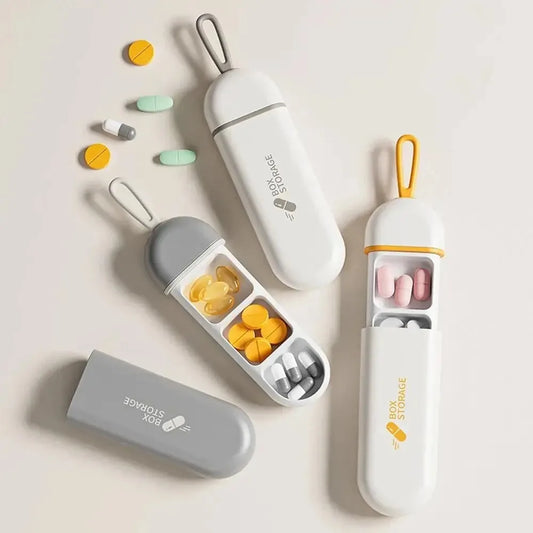 Portable Daily Drug Organizer - Convenient, Secure, and Travel-Friendly Pill Dispenser