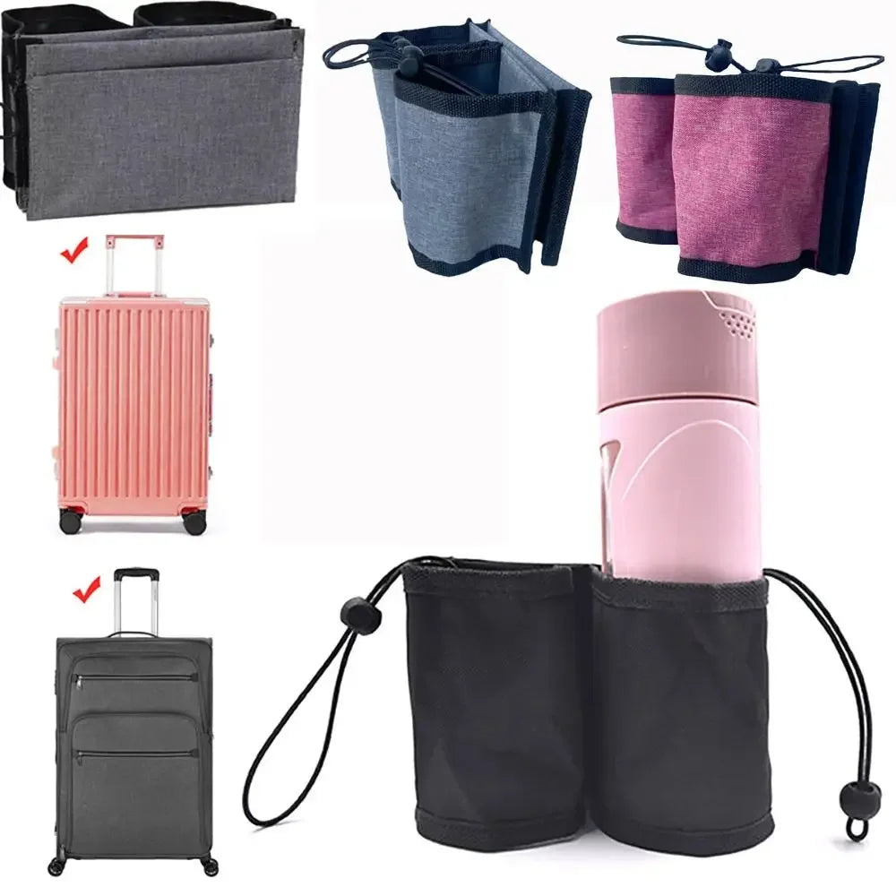 Durable Luggage Cup Holder Attachment – Hands-Free Drink Holder for Suitcases
