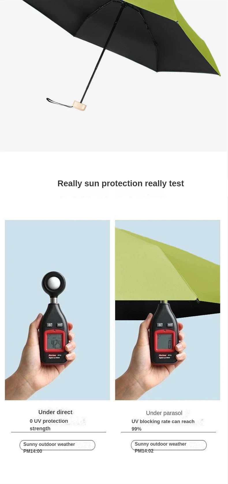 Mini Sun Umbrella Pocket Parasol – UV Protection & Wind Resistant, Lightweight Travel Umbrella