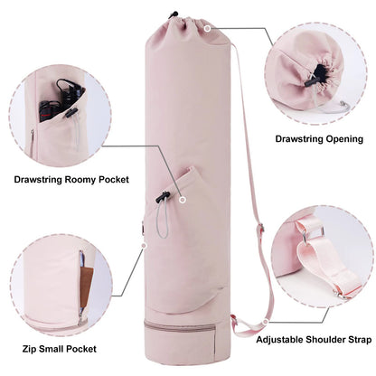 Yoga Mat Bag with Water Bottle Pocket & Wet Bag – 30L Capacity with Shoulder Strap