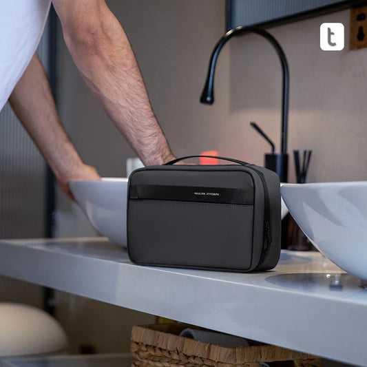 Men's Waterproof Travel Toiletry Bag – Dry/Wet Separation Business Trip Organizer