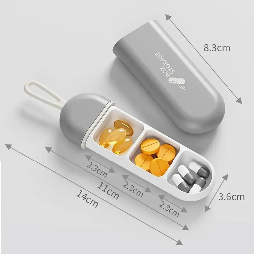 Portable Daily Drug Organizer - Convenient, Secure, and Travel-Friendly Pill Dispenser