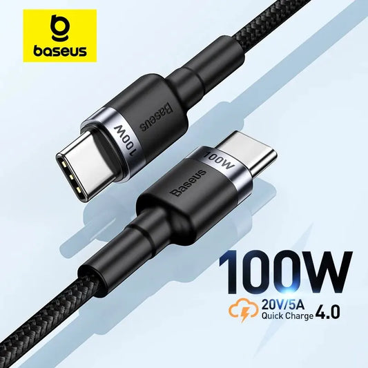 High-Speed USB Type-C to Type-C Cable by Baseus – Reliable and Multi-Device Compatible