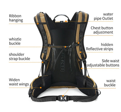35L Mountaineering Backpack - Waterproof Outdoor Sports Bag for Men and Women, Ideal for Camping, Hiking, and Rain Protection
